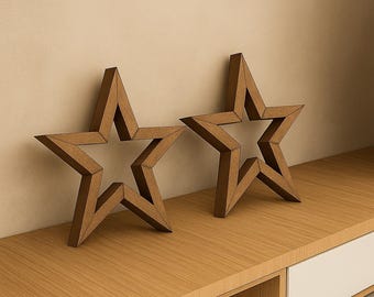 Étoiles de Noël en bois bricolage, plan d'étoile de Noël rustique : décoration de vacances en bois à faire soi-même, plan de construction en bois d'étoile, plans de menuiserie