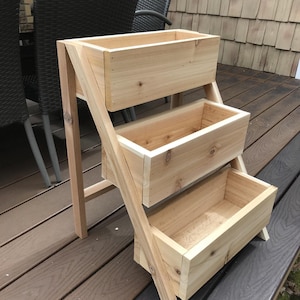 Tiered Planter baupläne, hölzerne Blumentöpferstand-Pläne, Garten-Blumentopf, Blumentopfstand, Hinterhof-Blumentopf, veranda-Blumentopf, DIY-Holzbearbeitungsplan