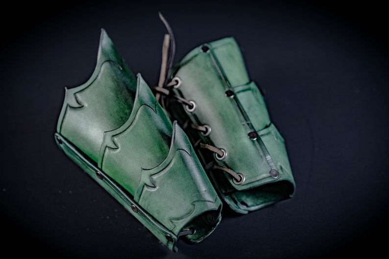 Fantasy Leather Bracers LARP Bracers Pattern Medieval Etsy