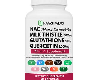 NAC N-ACETYL-CYSTEINE 180 Capsules 600mg Supplement (4 Bottles) £28.00 - View #12
