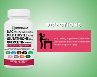 All-in-one NAC N-acetyl Cysteine Supplement With Quercetin, Milk Thistle, & Glutathione - Etsy Ireland All-in-one NAC N-acetyl Cysteine Supplement With Quercetin, Milk Thistle, & Glutathione - Etsy Ireland