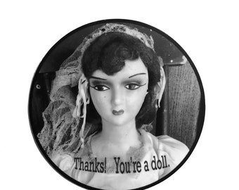 Thanks! You're a doll - Vinyl Sticker