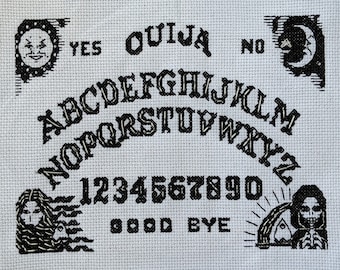 Ouija Board Cross Stitch Pattern: Spooky Halloween Seance (PDF Download)