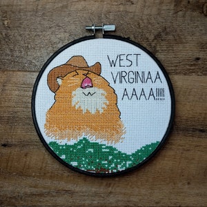 PDF Country Roads Singing Cat Meme Download kruissteekpatroon Borduursel Sing West Virginia Popcultuur Take Me Home John Denver Fan Art