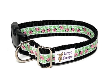 Pink ladybug dog collar with buckle, adjustable dog collar, lady bug dog collar, LADYBUG