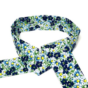 Blue floral cooling neck wrap bandana, cooling bandana for humans & dogs image 7