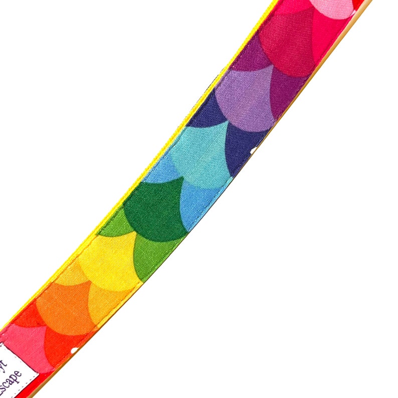 Rainbow dog collar with buckle, rainbow mermaid scales dog collar, colorful dog collar image 3