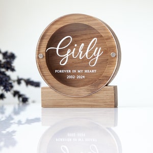 Wooden pet fur keepsake | keepsake jar for dog hair | dog sympathy hair box | pet hair keepsake cat custom | cat fur memorial keepsake