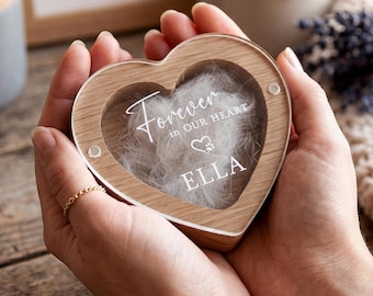 Personalized Pet Hair Keepsake Box for Dog or Cat Fur Memorial Gift