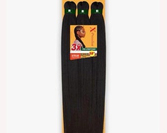 3XX Sensen pre-allungato 58" treccia capelli colore 1B