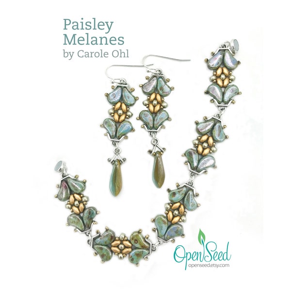 Paisley Melanes Bracelet Earring Tutorial by Carole Ohl