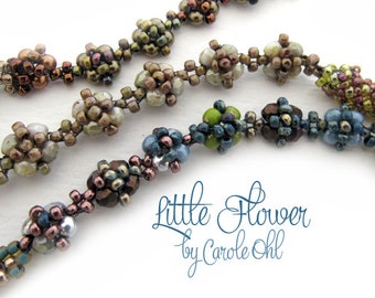 Little Flower Chain Right Angle Weave Beadweaving Tutorial by Carole Ohl