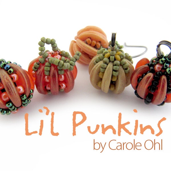 Li'l Punkins Beaded Pumpkin Bead Tutorial by Carole Ohl