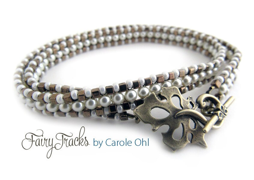 Fairy Tracks Bracelet Tutorial by Carole Ohl