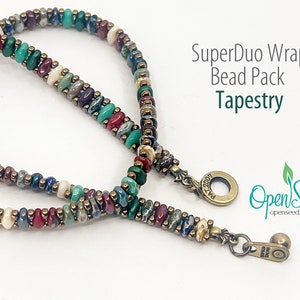 Super Duo Easy Bead Weaving 3-Wrap Bracelet Bead Packs for DIY bead weaving by Carole Ohl, Tutorial sold separately Tapestry