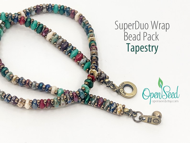 Super Duo Easy Bead Weaving 3-Wrap Bracelet Bead Packs for DIY bead weaving by Carole Ohl, Tutorial sold separately Tapestry