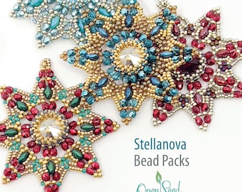 Stellanova Beaded Star Ornament Bead Packs by Carole Ohl, tutorial sold separately