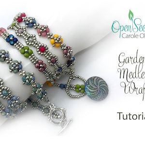 Garden Medley Wrap, three different designs in one wrap, Beadweaving Tutorial by Carole Ohl