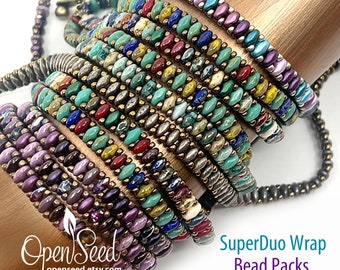 Super Duo Easy Bead Weaving 3-Wrap Bracelet Bead Packs for DIY bead weaving by Carole Ohl, Tutorial sold separately