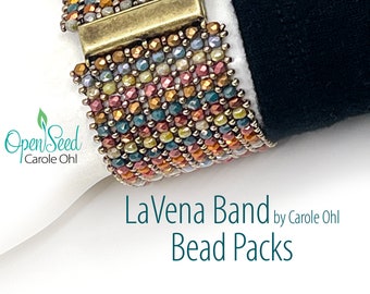 LaVena Band Bead Packs for DIY bead weaving by Carole Ohl, tutorial sold separately