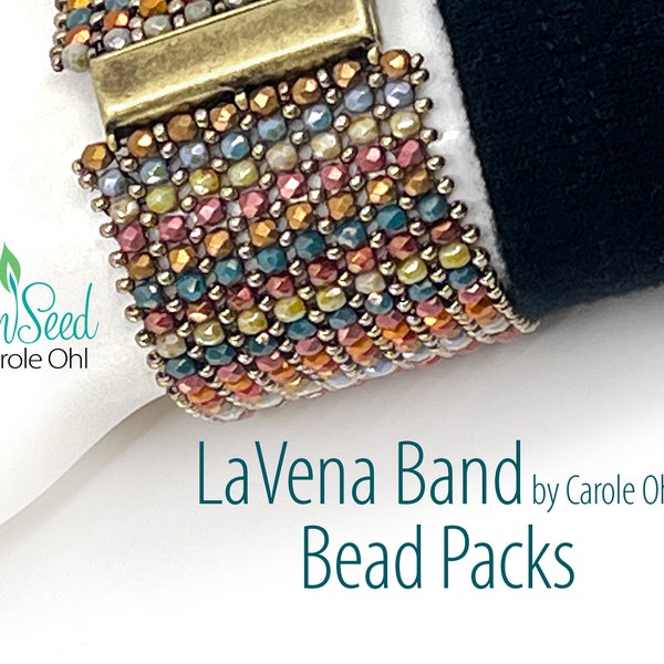 LaVena Band Bead Packs for DIY bead weaving by Carole Ohl, tutorial sold separately