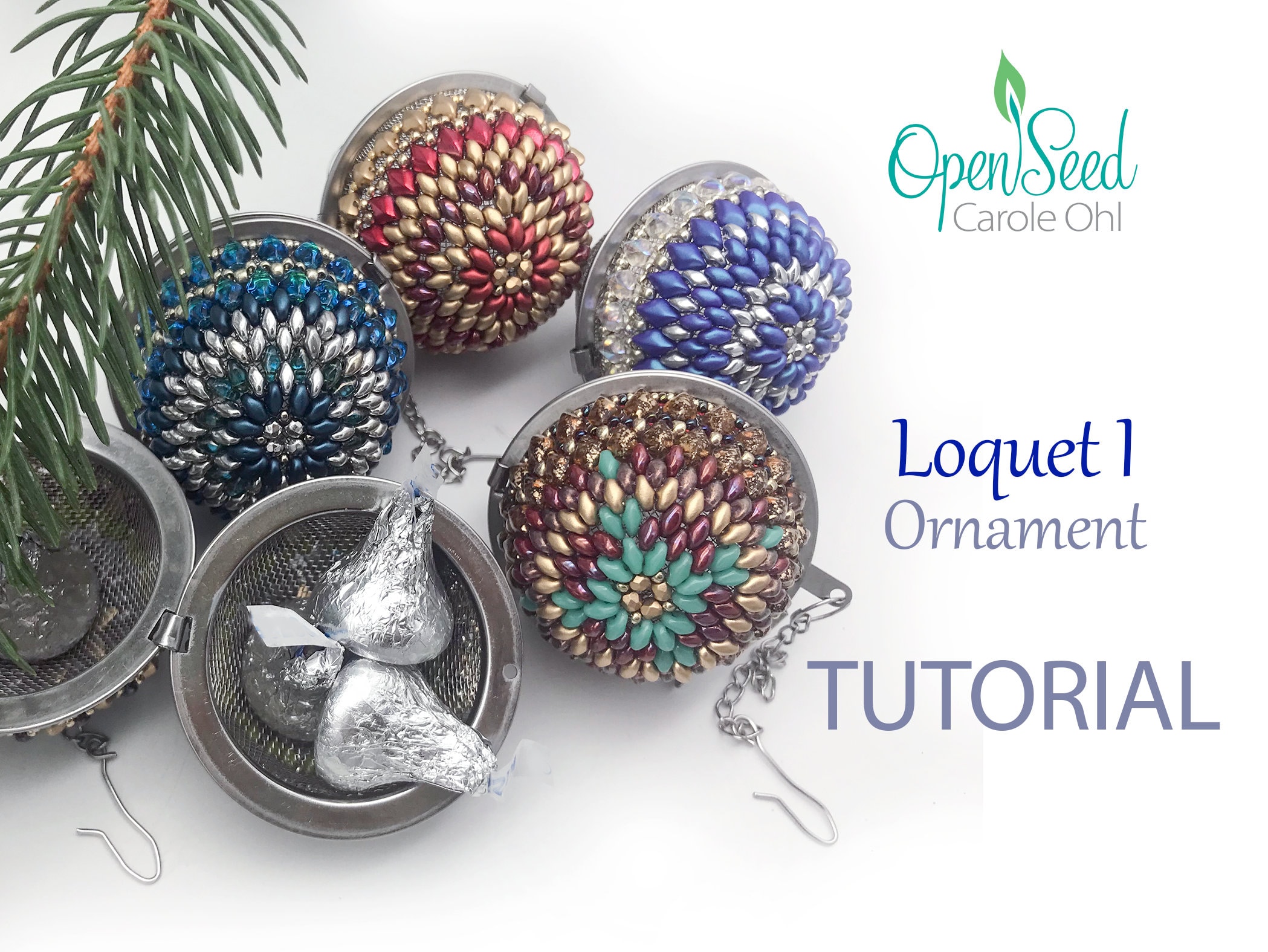 Loquet I Ornament Tutorial for Beaded Tea Strainer with Gemduos and S…