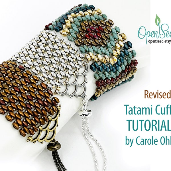 Tatami Beaded Cuff Beadweaving Tutorial by Carole Ohl