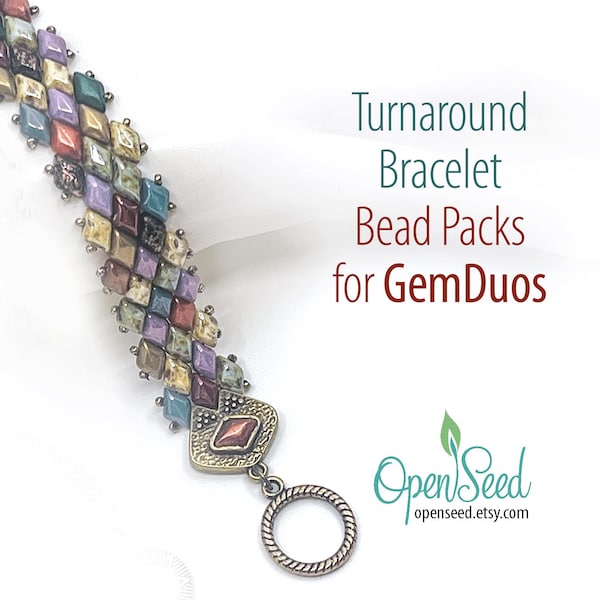 Paquetes de cuentas para pulseras con giro para Gemduos, de Carole Ohl. El tutorial se vende por separado.