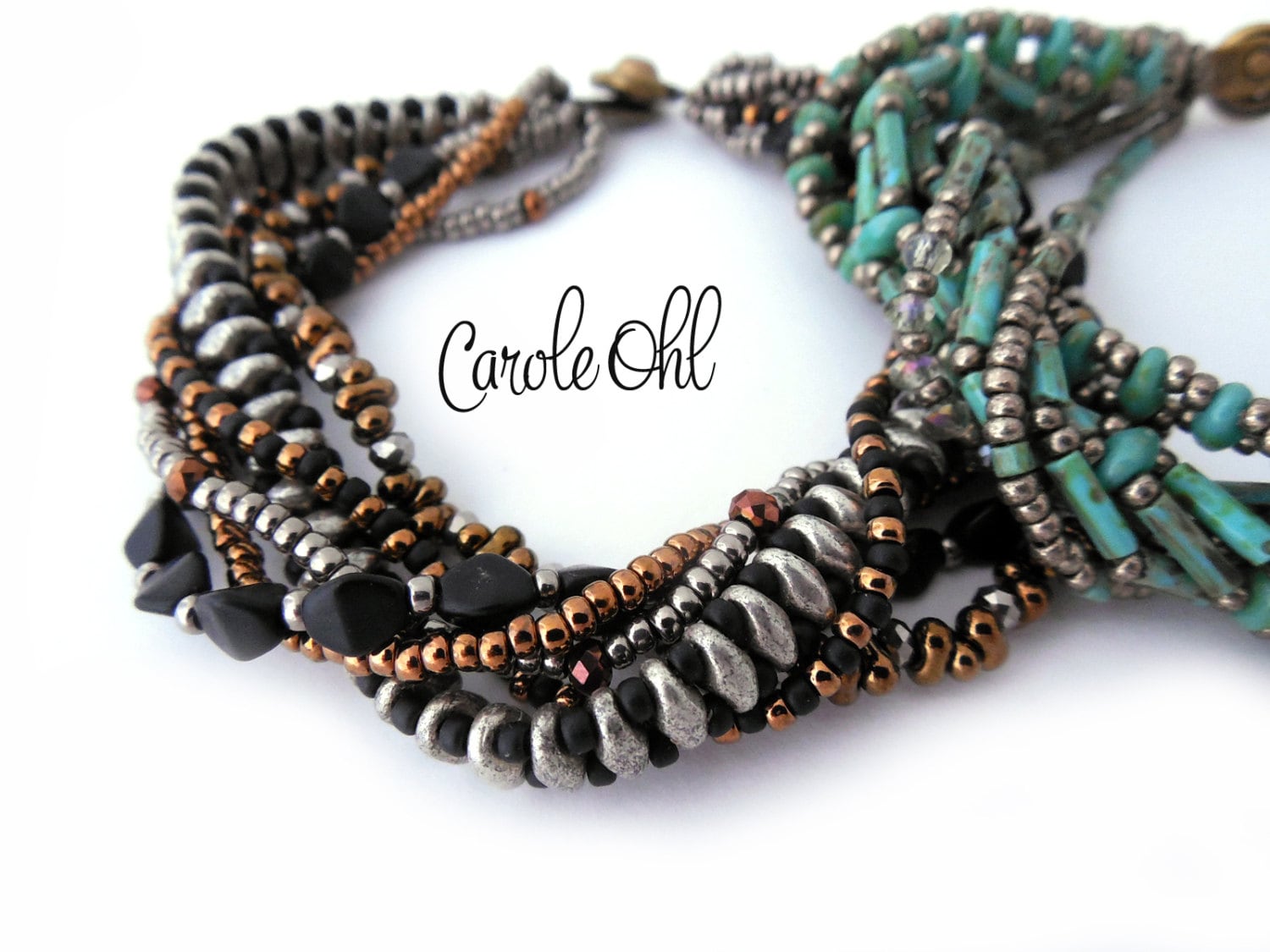 Sculpted Twist Bracelet Tutorial by Carole Ohl Etsy