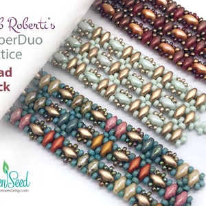 Deb Roberti SuperDuo Lattice Band, DIY Triple Column Bead Packs, tutorial sold separately