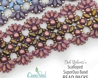Deb Roberti's Scalloped SuperDuo Band Bead Packs