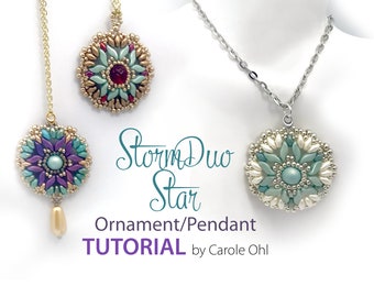 Beaded StormDuo Star Ornament or Pendant Tutorial by Carole Ohl