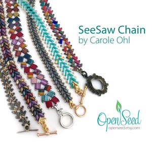 SeeSaw Herringbone Chain DIY Beadweaving Tutorial for Jewelry Making by Carole Ohl