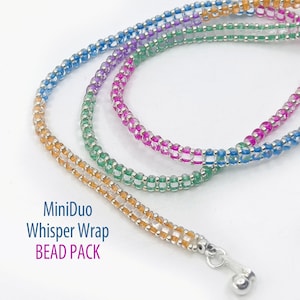 MiniDuo Whisper Wrap, 3-Wrap Bracelet Bead Packs for DIY jewelry making with bead weaving by Carole Ohl, Tutorial sold separately