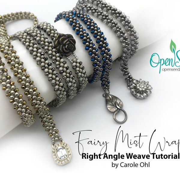 Fairy Mist Easy Bead Weaving Wrap Bracelet Right Angle Weave Tutorial