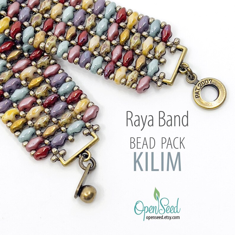 Raya Band Bead Weaving Kit for SuperDuos by Carole Ohl Kilim