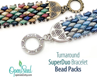 Turnaround Bracelet DIY Bead Packs for SuperDuos, by Carole Ohl, Tutorial sold separately