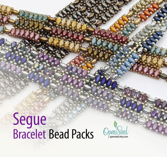 Segue Bracelet Bead Weaving DIY Bead Packs for SuperDuos, by Carole Ohl, Tutorial sold separately
