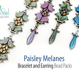 Paisley Melanes Bracelet and Earring Jewelry Making Bead Pack