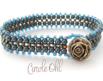 Double Row RAW Bracelet Tutorial by Carole Ohl