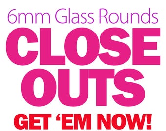 6mm Glass Round Bead Closeout