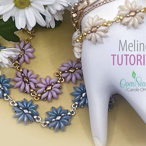 Meline Bracelet Bead Weaving Tutorial by Carole Ohl, featuring Wave beads