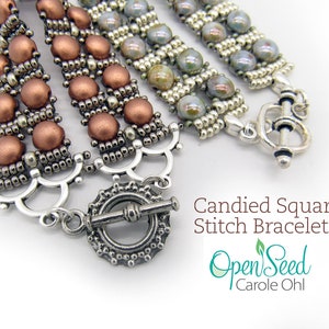 Candied Square Stitch Beadweaving Tutorial by Carole Ohl