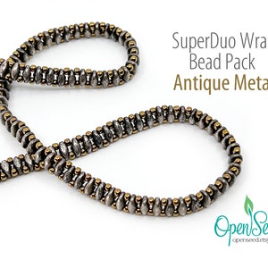 Super Duo Easy Bead Weaving 3-Wrap Bracelet Bead Packs for DIY bead weaving by Carole Ohl, Tutorial sold separately Antique Metal