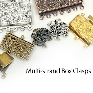 Multi-strand Metal Box Clasps for Jewelry Making