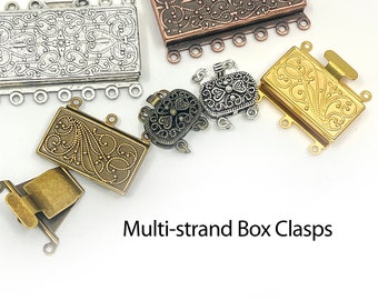 Multi-strand Metal Box Clasps