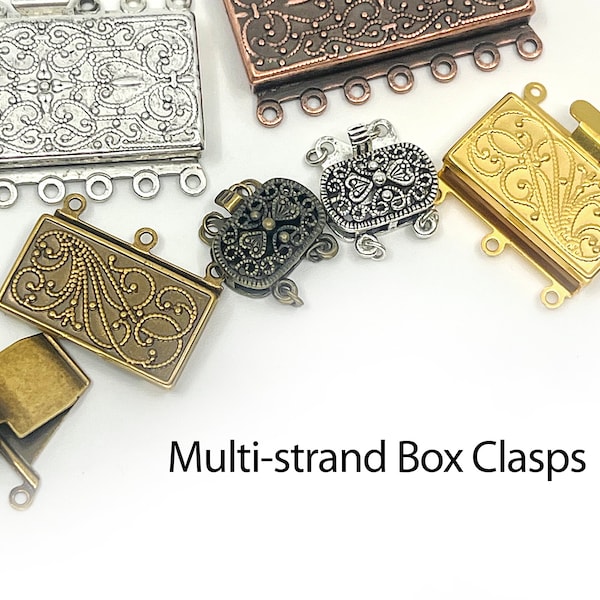 Multi-strand Metal Box Clasps