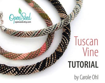 Tuscan Vine Beaded Necklace or Bracelet Tutorial for beaded jewelry making by Carole Ohl