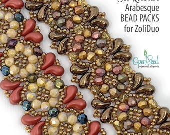 Deb Roberti's Arabesque Bracelet, ZoliDuo version, Bead Packs, tutorial sold separately