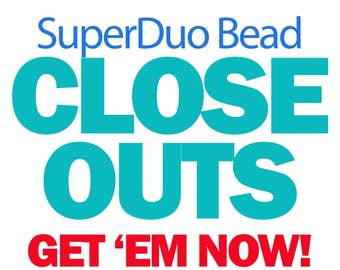 Bead Closeout: SuperDuo Beads, 14grams